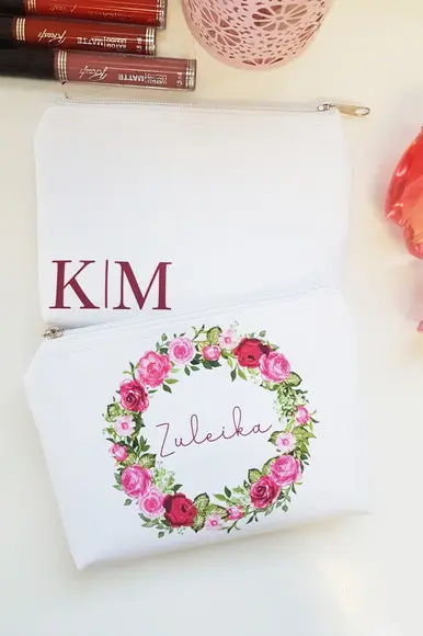 Necessaire Madrinha Fúcsia Floral