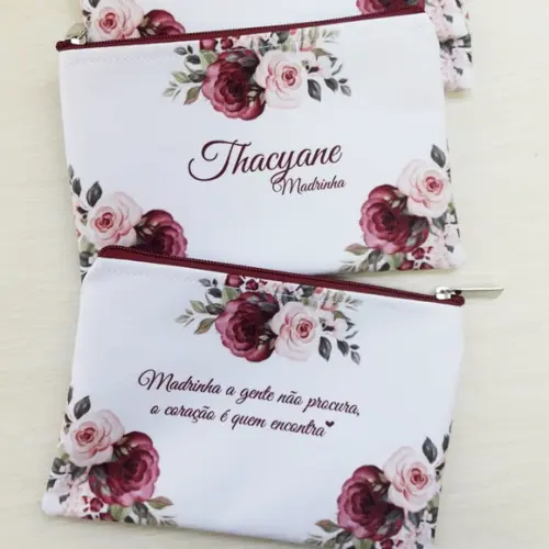 Necessaire Madrinha Marsala Kit com 20