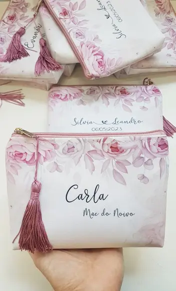 Necessaire Madrinha Rose com Pingente
