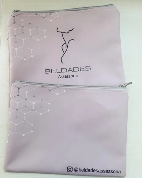 Necessaire Madrinha Slim G Rosa com Logo