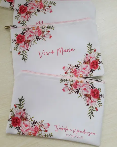 Necessaire Noiva Floral Rosa