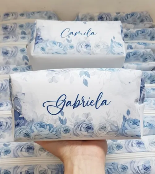 Necessaire Personalizada Azul Serenity