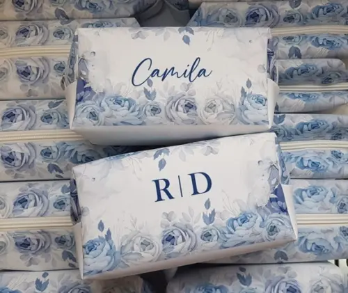 Necessaire Personalizada Azul Serenity