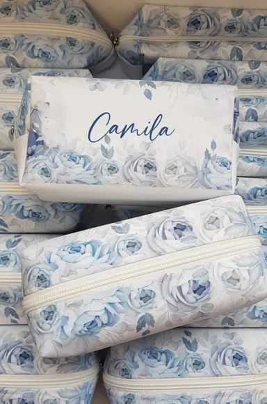 Necessaire Personalizada Azul Serenity