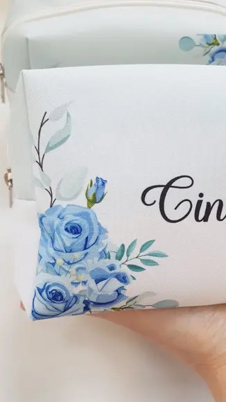 Necessaire Personalizada Azul Serenity