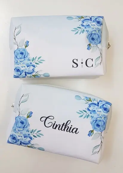 Necessaire Personalizada Azul Serenity