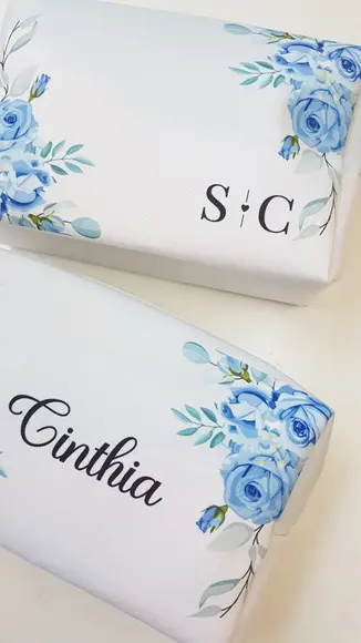 Necessaire Personalizada Azul Serenity