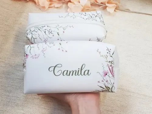 Necessaire Personalizada Box Floral Rosa