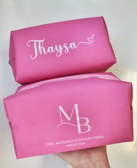Necessaire Personalizada Box Média Cor Rosa