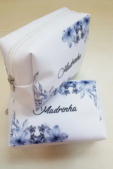 Necessaire Personalizada Casamento Azul Box Caixinha