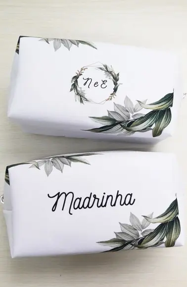 Necessaire Personalizada Casamento Folhagem