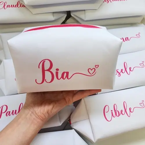 Necessaire Personalizada Casamento Pink