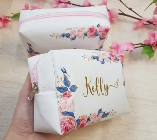 Necessaire Personalizada Casamento Rosa