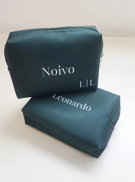 Necessaire Personalizada Casamento Verde Box Caixinha
