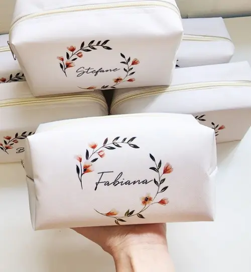 Necessaire Personalizada Creme