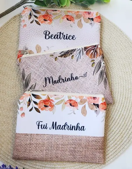 Necessaire Personalizada Estampa Rústica