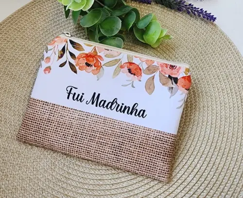 Necessaire Personalizada Estampa Rústica