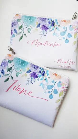 Necessaire Personalizada Floral Colorido
