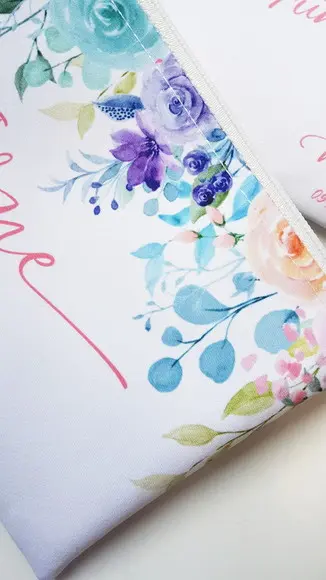 Necessaire Personalizada Floral Colorido