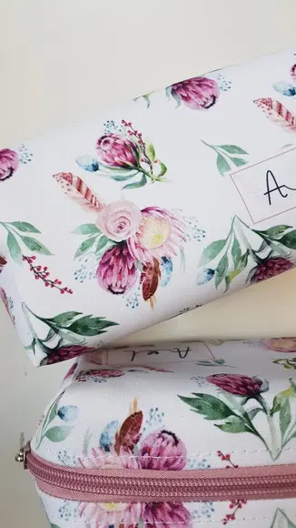 Necessaire Personalizada Floral Rose