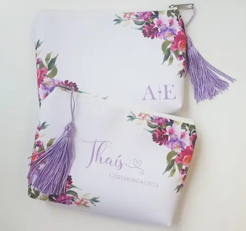 Necessaire Personalizada Lavanda com Pingente