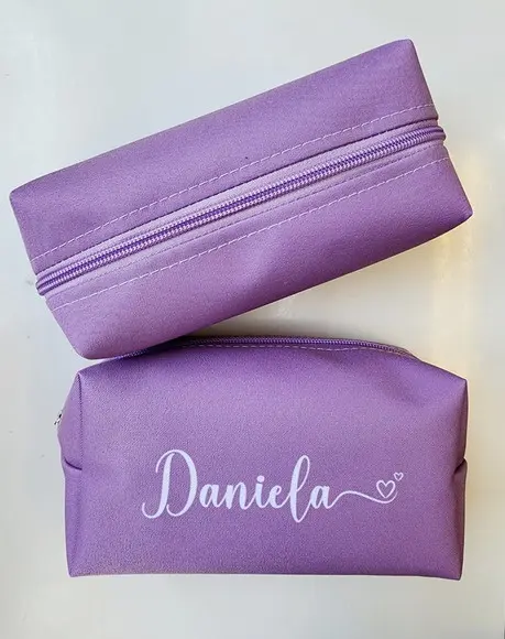 Necessaire Personalizada Lilás com Logomarca