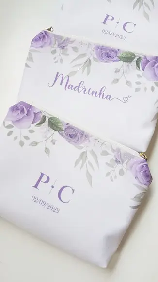 Necessaire Personalizada Lilás com Nome