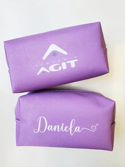Necessaire Personalizada Lilás com Logomarca