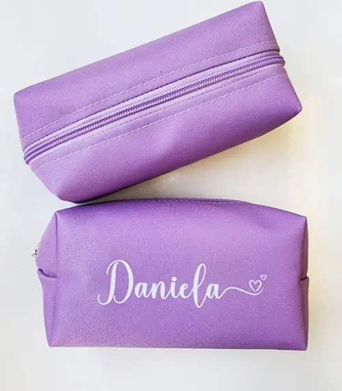 Necessaire Personalizada Lilás com Logomarca