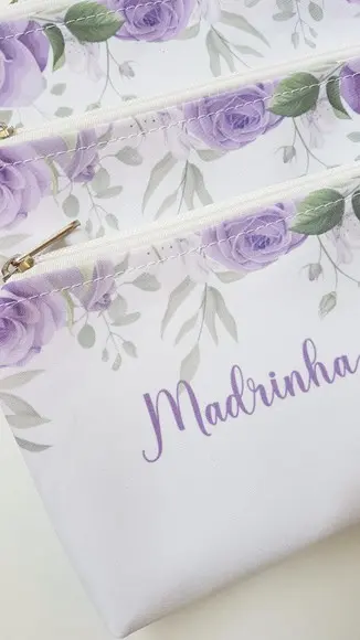 Necessaire Personalizada Lilás com Nome