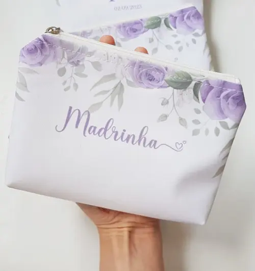 Necessaire Personalizada Lilás com Nome
