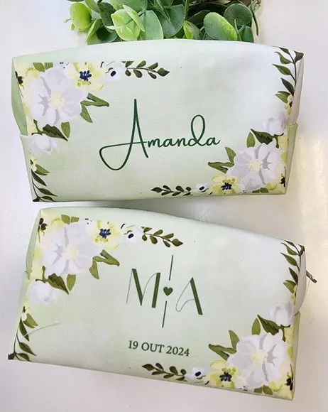 Necessaire Personalizada Madrinhas Folhagem