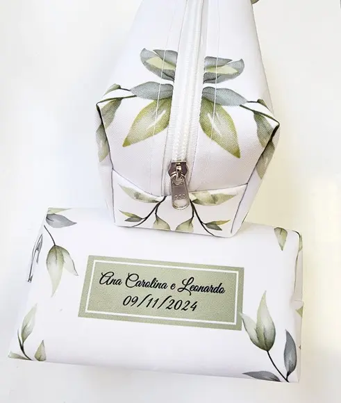 Necessaire Personalizada Madrinhas Folhagem