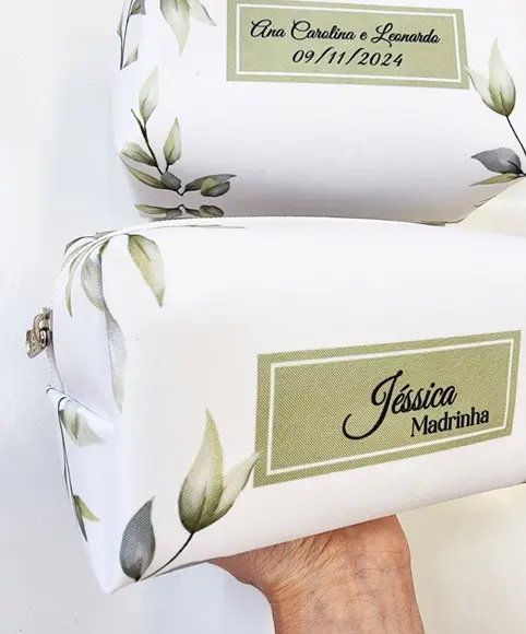 Necessaire Personalizada Madrinhas Folhagem