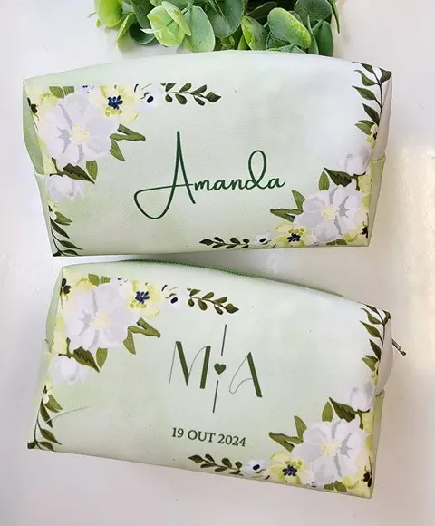 Necessaire Personalizada Madrinhas Folhagem