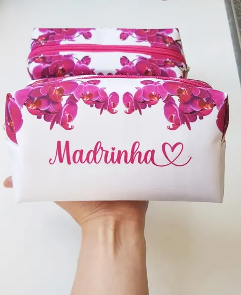 Necessaire Personalizada Orquídea Fúcsia