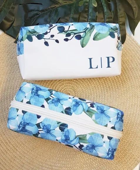 Necessaire Personalizada Orquídea Azul