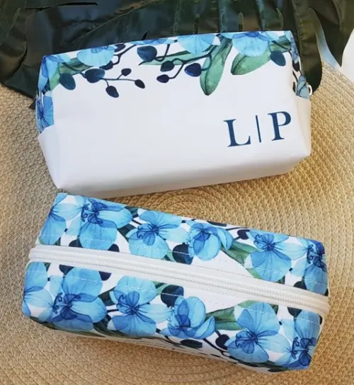 Necessaire Personalizada Orquídea Azul