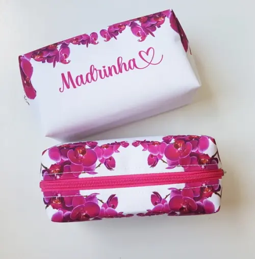 Necessaire Personalizada Orquídea Fúcsia