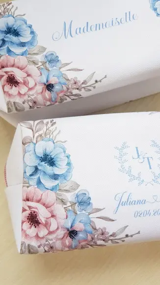 Necessaire Personalizada Rose com Azul Serenity Mod Box