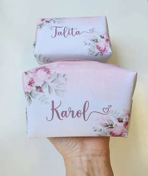 Necessaire Personalizada Rose Floral