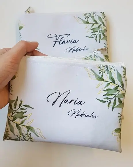 Necessaire Personalizada Slim Folhagens