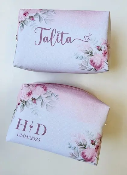 Necessaire Personalizada Rose Floral