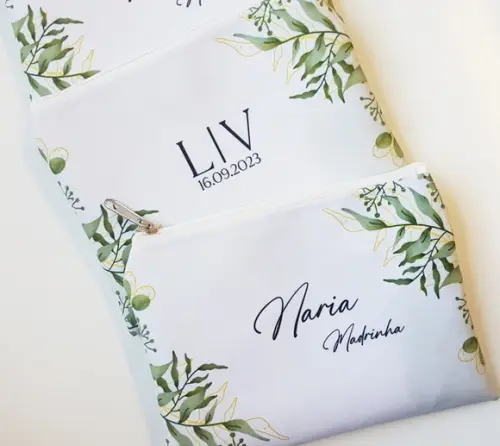 Necessaire Personalizada Slim Folhagens