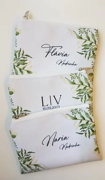 Necessaire Personalizada Slim Folhagens