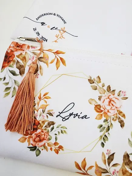 Necessaire Personalizada Terracota com Pingente