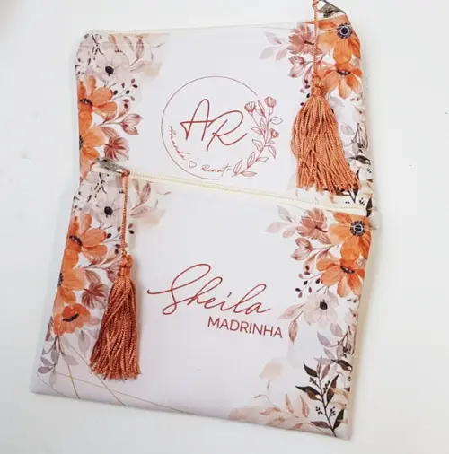Necessaire Personalizada Terracota com Pingente