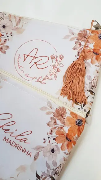 Necessaire Personalizada Terracota com Pingente
