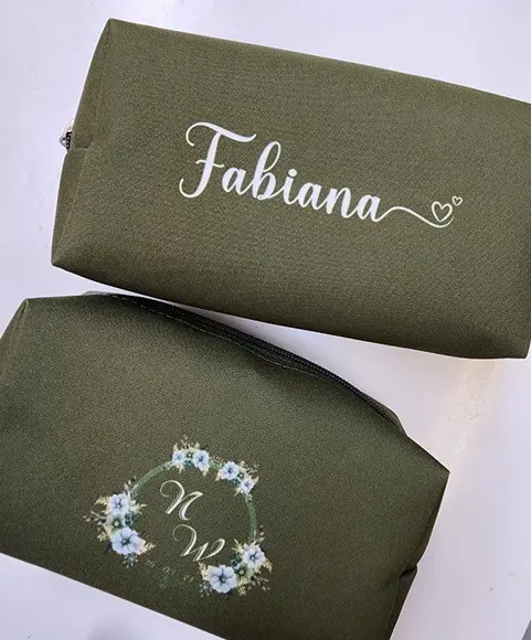 Necessaire Personalizada Verde Musgo
