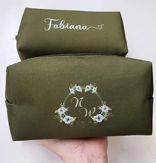 Necessaire Personalizada Verde Musgo